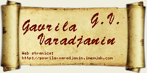 Gavrila Varađanin vizit kartica